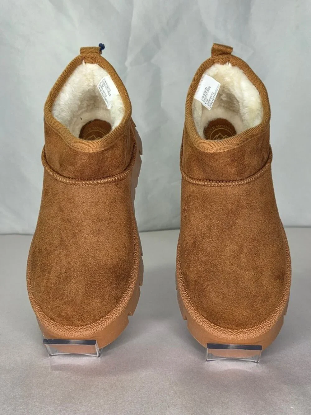 White Mountain Toree Faux Fur Booties (Chestnut) - Size 6.5 M